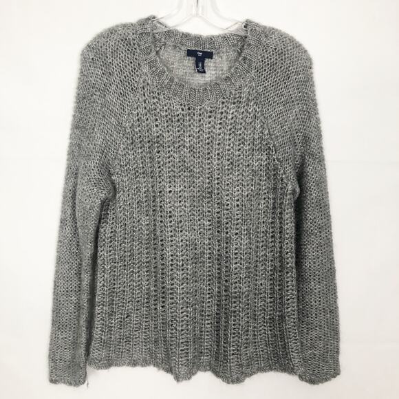 Gap Wool Blend Crew Neck Open Knit Pullover Sweater - Picture 1 of 10
